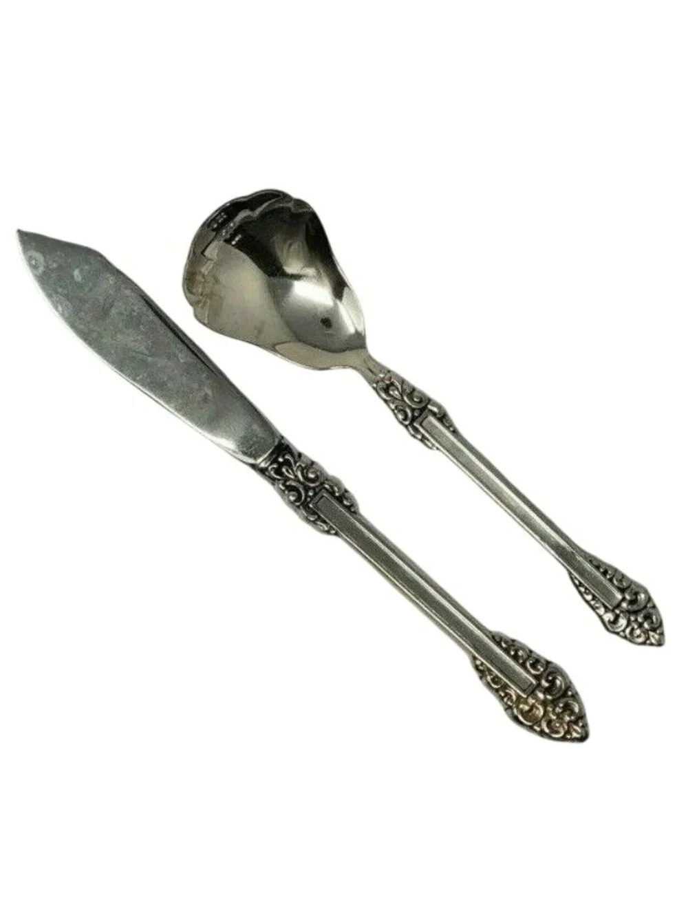 Oneida Rembrandt Stainless‎ Flatware Master Butter Knife & Sugar Shell Spoon